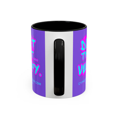 Don't Trust...Verify. Light Purple Accent Mug by cypherpunkgear.com