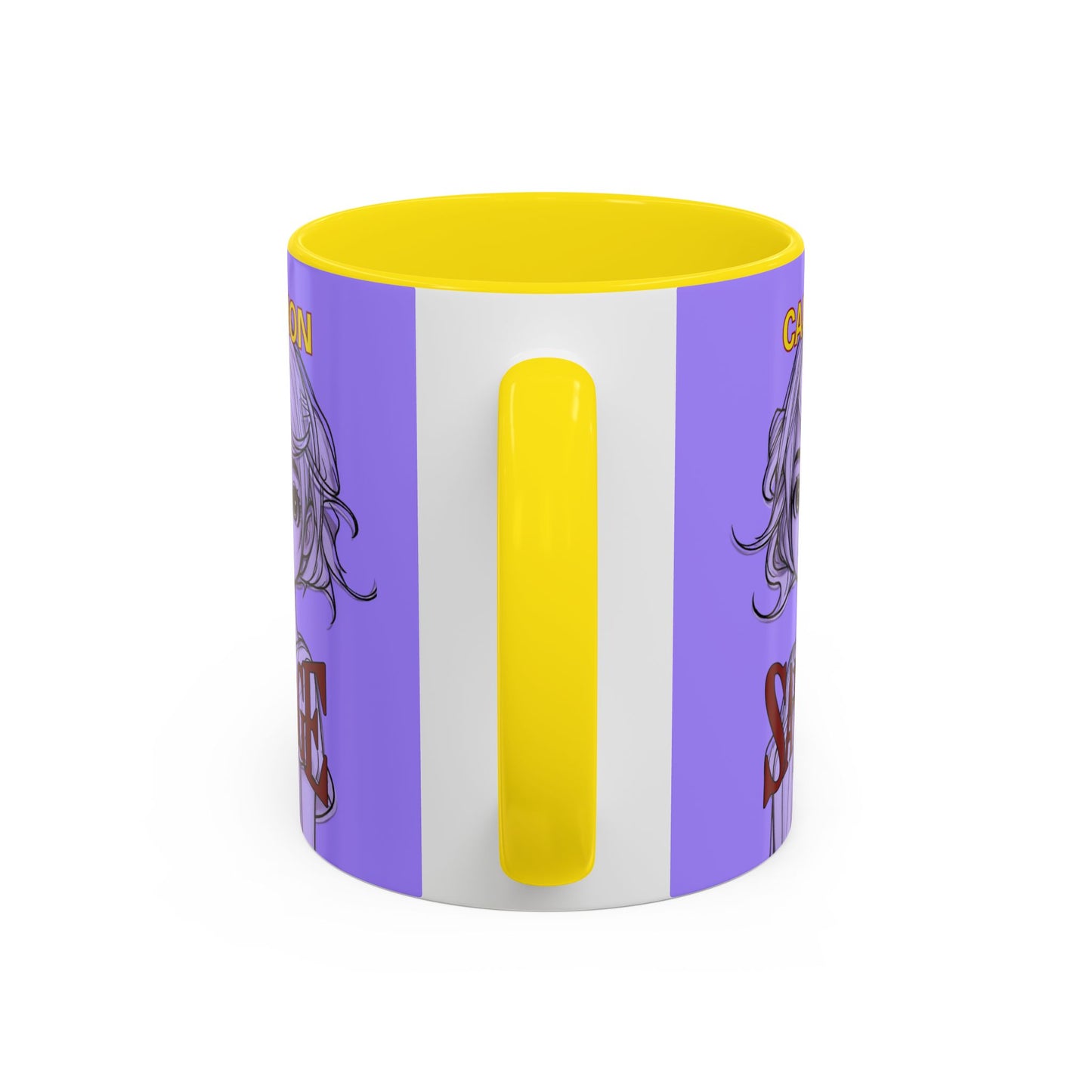Caution, Savage Light Purple Accent Mug by cypherpunkgear.com