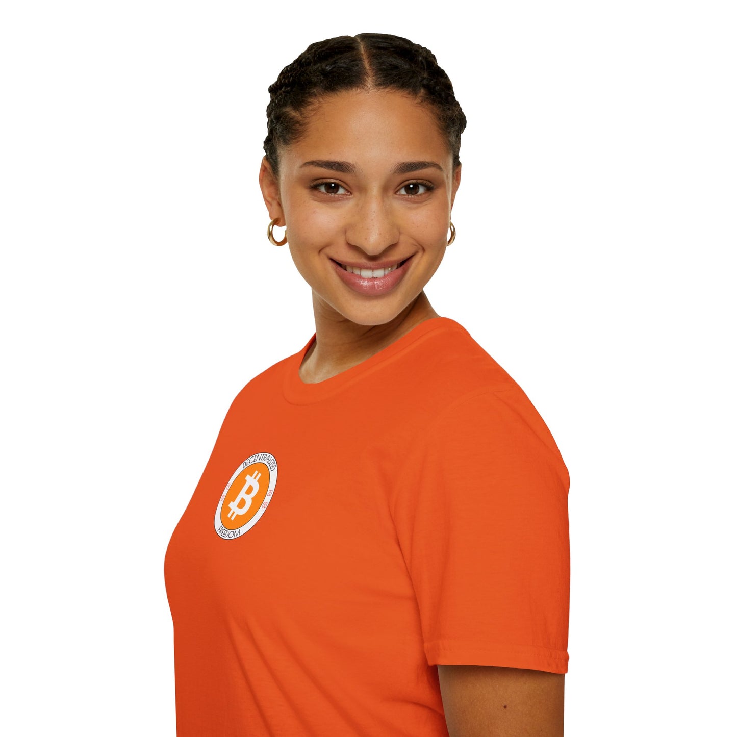 2-sided, Bitcoin, Bitcoin, Bitcoin (BTC) Light colors Unisex T-Shirt by cypherpunkgear.com