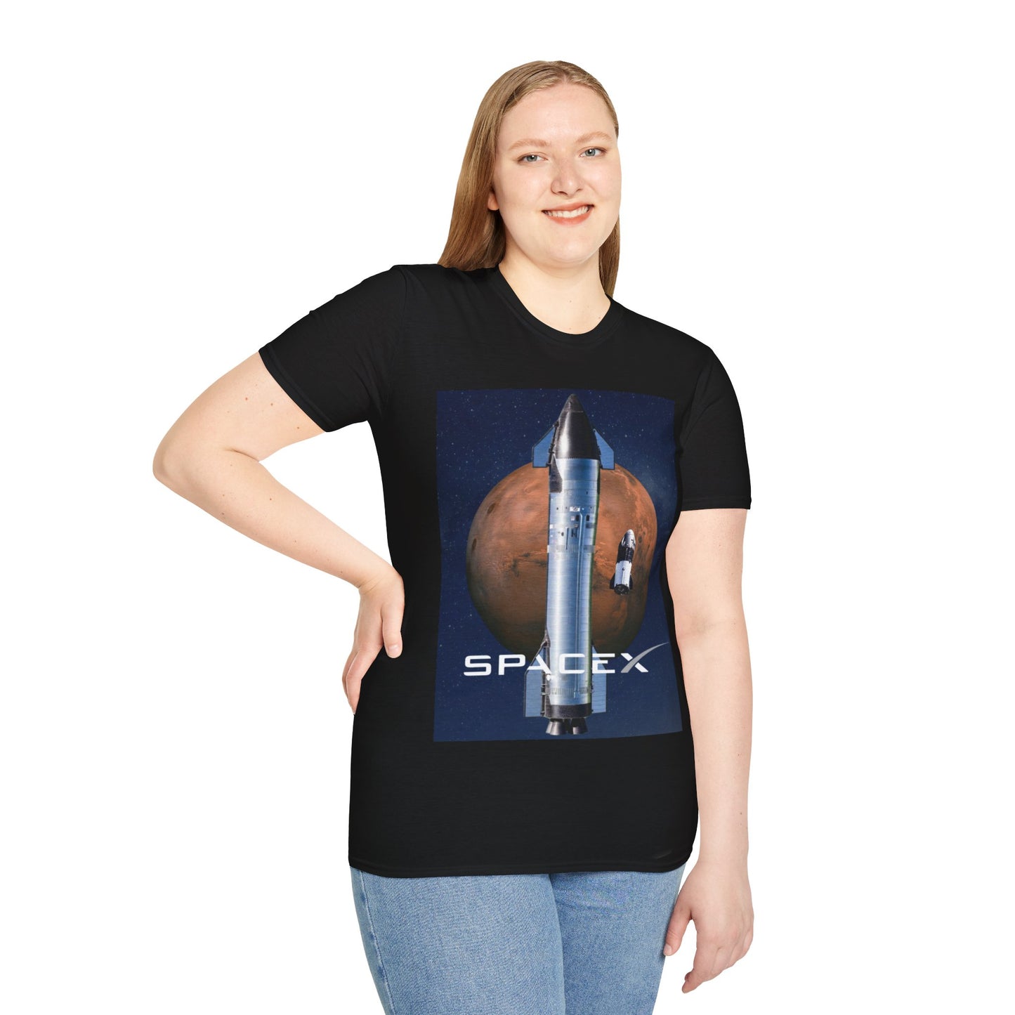 SpaceX Mars Unisex T-Shirt by cypherpunkgear.com