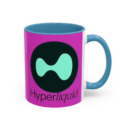 Hyperliquid Black font Pink Accent Mug by cypherpunkgear.com