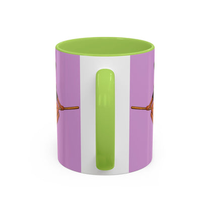 Velvet Vex Pink Accent Mug by CreepyCrafts.boo