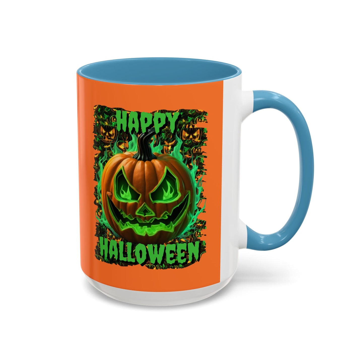 Happy Halloween Green Jack Accent Mug by cypherpunkgear