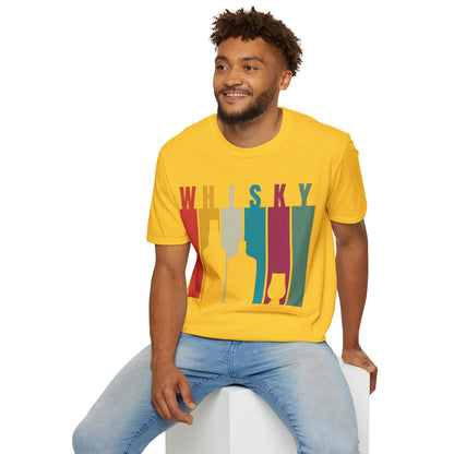 Whisky spelled without an 'e' Light colors Unisex T-Shirt by cypherpunkgear.com