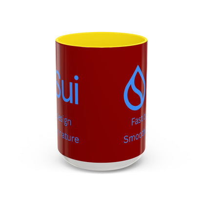SUI Red Accent Mug by cypherpunkgear.com
