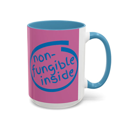 Non-Fungible Inside Pink Accent Mug by cypherpunkgear.com