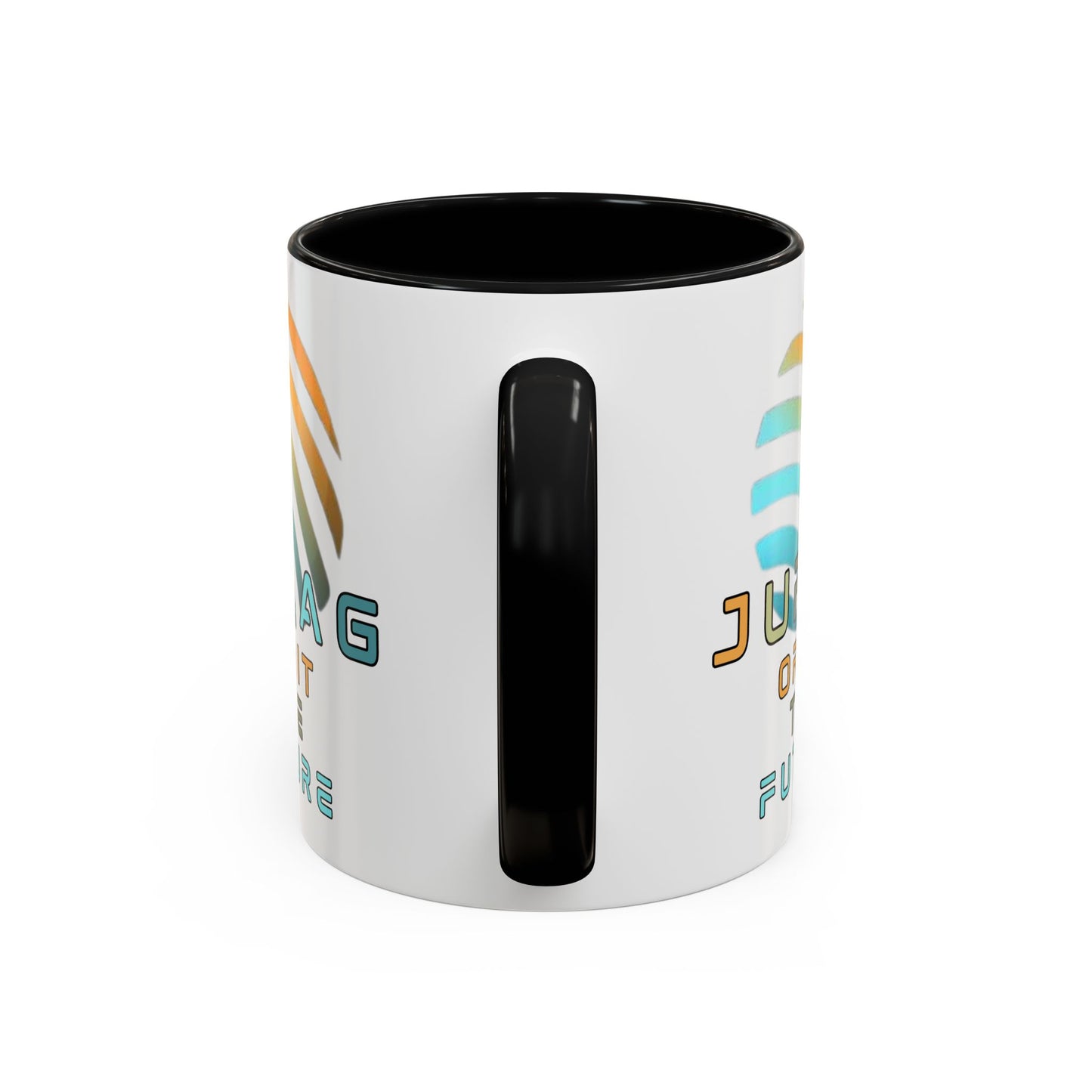 Jupiter (JUP) Orbit the Future White Accent Mug by cypherpunkgear.com