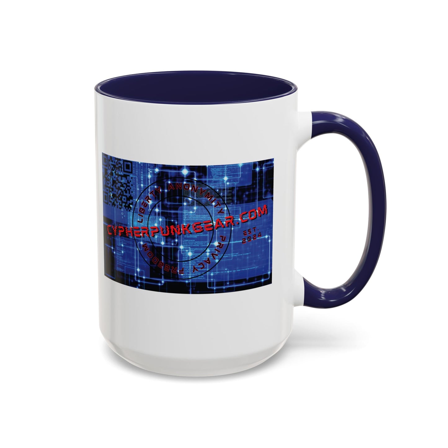 Cypherpunkgear.com logo Accent Mug by cypherpunkgear.com
