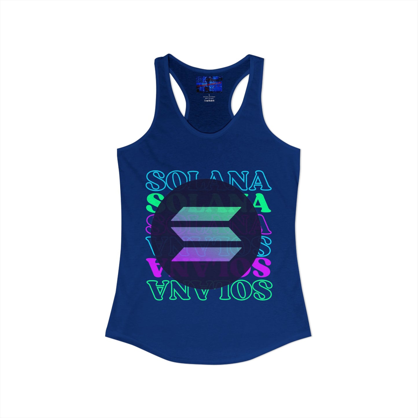 Solana, Solana, Solana (SOL) Women's Racerback Tank Top by cypherpunkgear.com