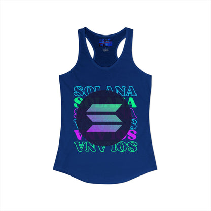 Solana, Solana, Solana (SOL) Women's Racerback Tank Top by cypherpunkgear.com