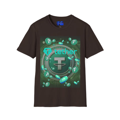 Tether Dark colors Unisex T-Shirt by cypherpunkgear.com