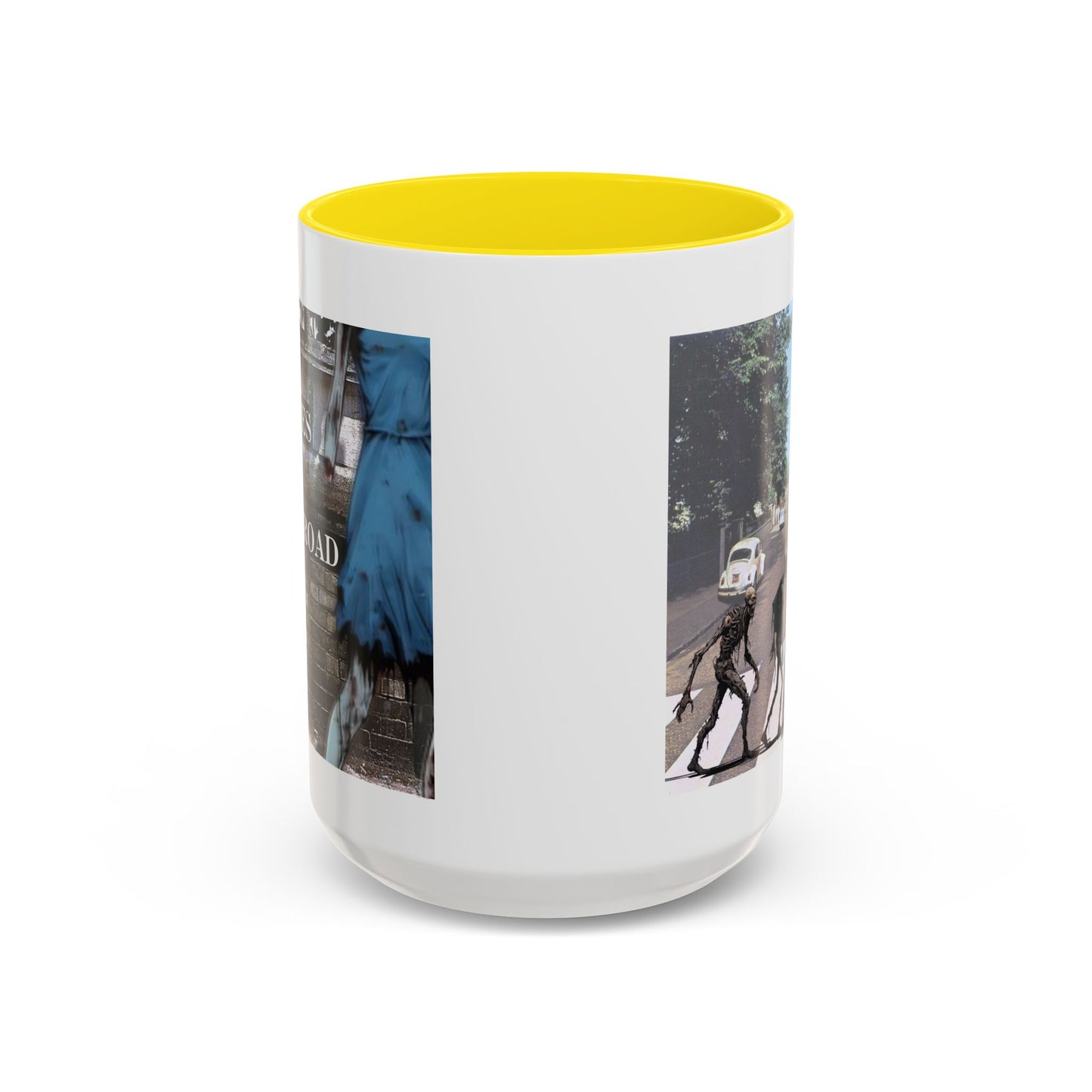 2-sided, Scabby Road White Accent Mug by CreepyCrafts.boo