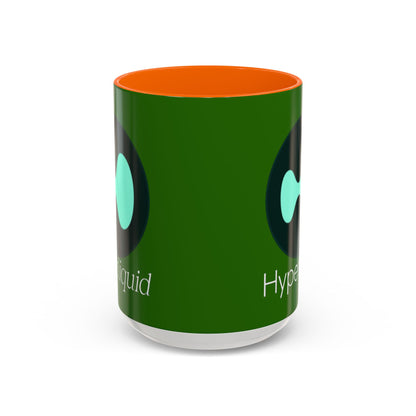 Hyperliquid White font Green Accent Mug by cypherpunkgear.com