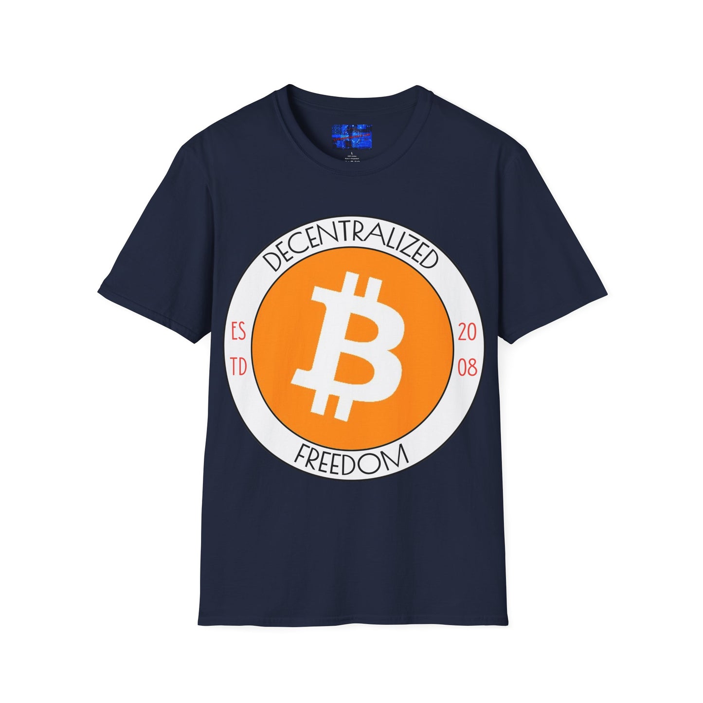 Bitcoin Decentralized Freedom Dark colors Unisex T-Shirt by cypherpunkgear.com