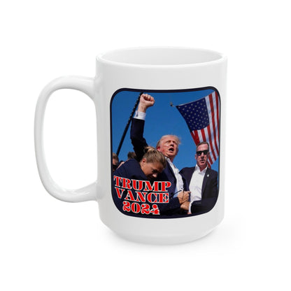 Trump and Vance 2024 White Mug by cypherpunkgear