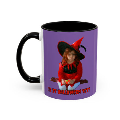 Is it Halloween yet? Light Purple Accent Mug by CreepyCrafts.boo