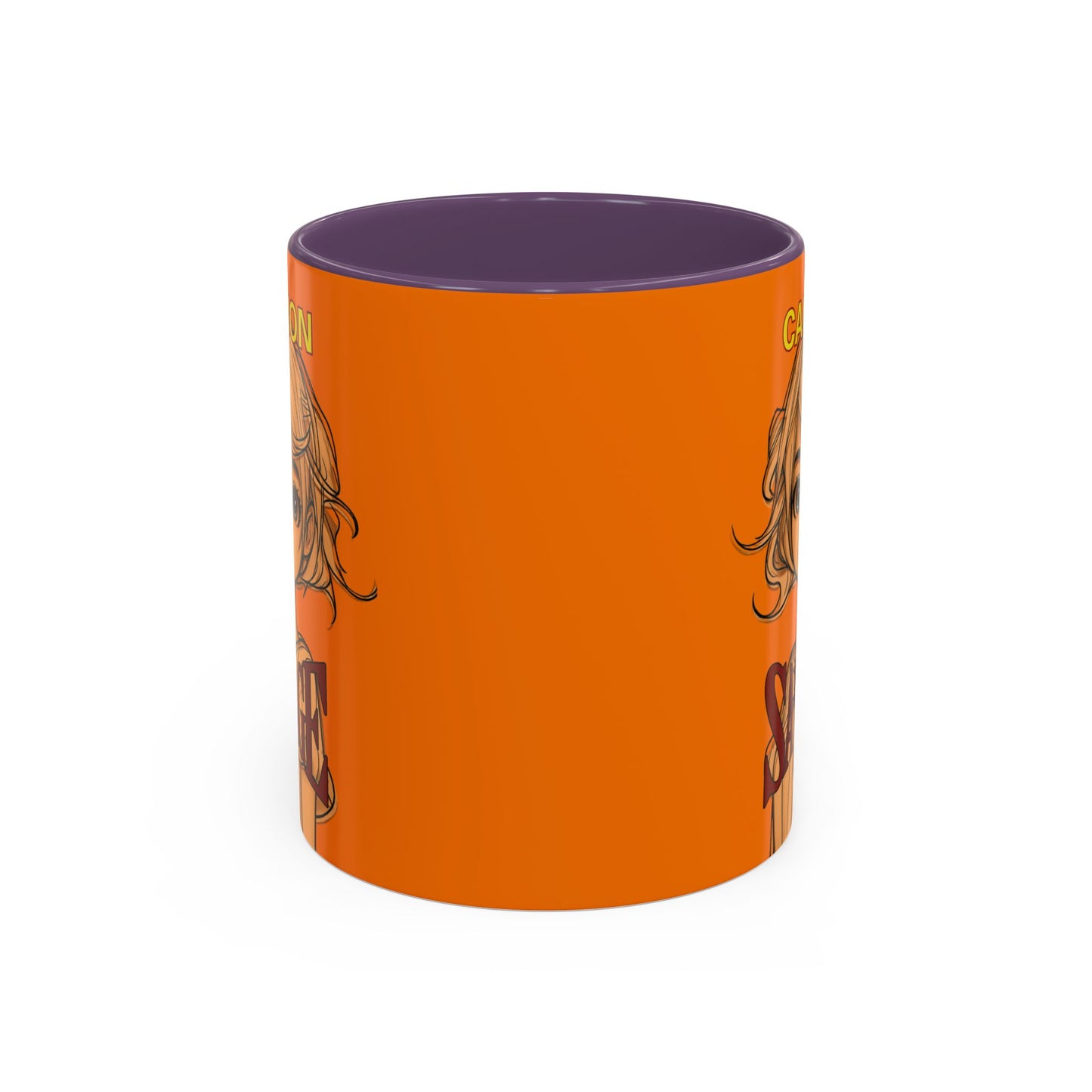 Caution, Savage Orange Accent Mug by cypherpunkgear.com