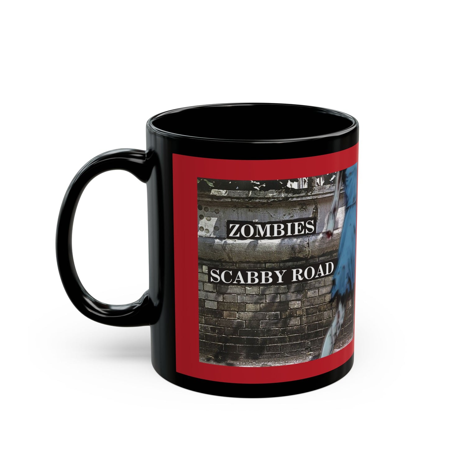 2-sided, Scabby Road Red Mug by CreepyCrafts.boo