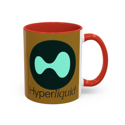 Hyperliquid Black font Brown Accent Mug by cypherpunkgear.com