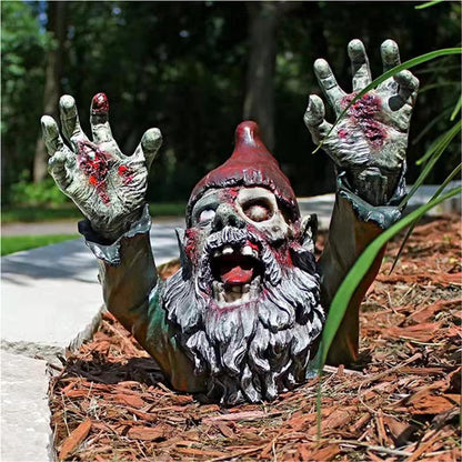 SDASF ZWFDC Resin Zombie Gnomes Garden Gnomes Garden Decor, for Garden Sculptures & Statues Outdoor Decorations for Patio Walking Dead Gnome Zombie Gnome- 4.13inch