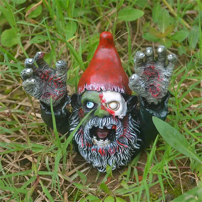 SDASF ZWFDC Resin Zombie Gnomes Garden Gnomes Garden Decor, for Garden Sculptures & Statues Outdoor Decorations for Patio Walking Dead Gnome Zombie Gnome- 4.13inch