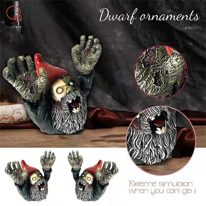 SDASF ZWFDC Resin Zombie Gnomes Garden Gnomes Garden Decor, for Garden Sculptures & Statues Outdoor Decorations for Patio Walking Dead Gnome Zombie Gnome- 4.13inch