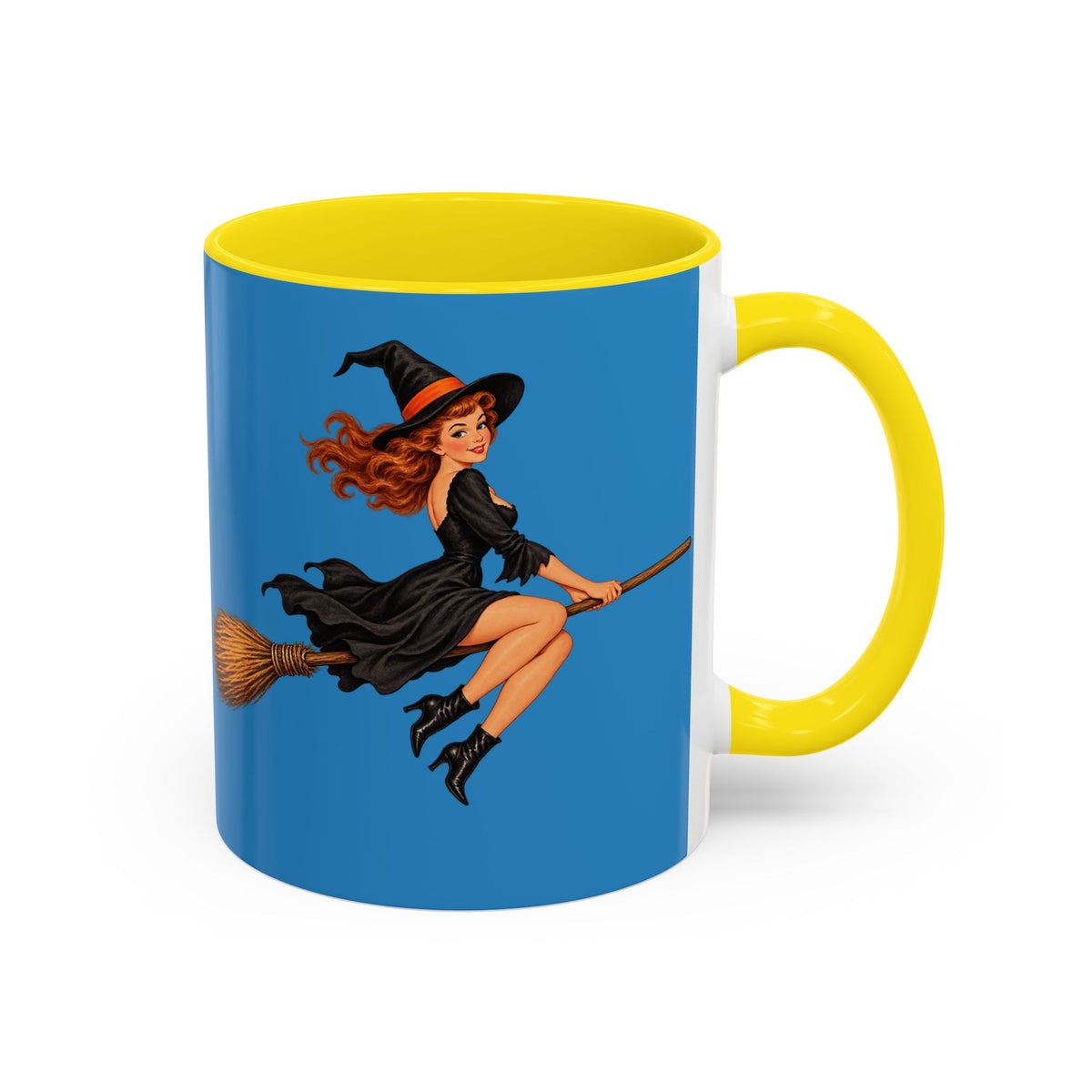 Hazel Hex Blue Accent Mug by CreepyCrafts.boo