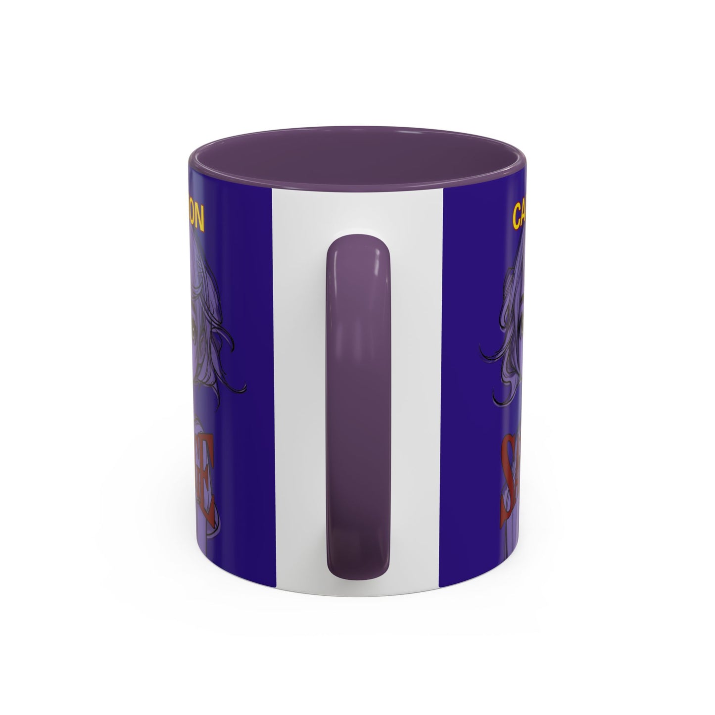 Caution, Savage Dark Purple Accent Mug by cypherpunkgear.com