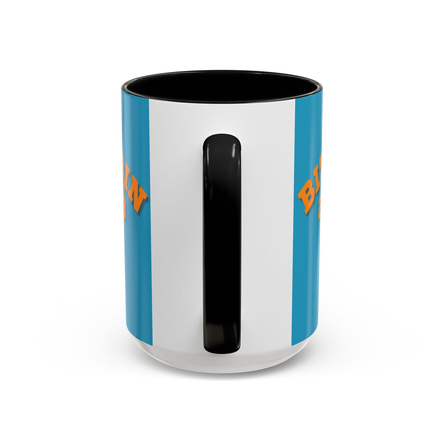 Bitcoin 2009 Turquoise Accent Mug by cypherpunkgear.com