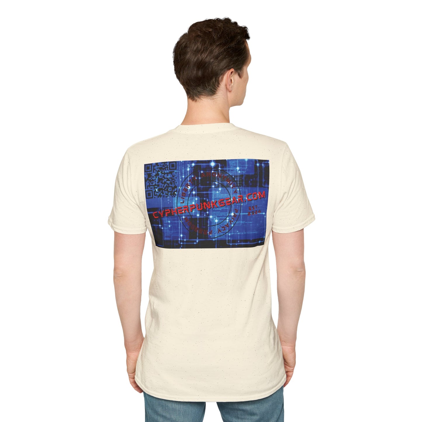 2-sided, cypherpunkgear.com logo Light colors Unisex T-Shirt by cypherpunkgear.com