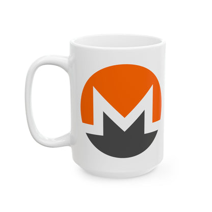 Monero (XMR) White Mug by cypherpunkgear.com
