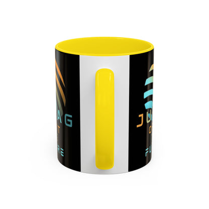 Jupiter (JUP) Orbit the Future Black Accent Mug by cypherpunkgear.com