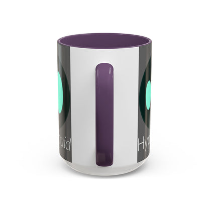 Hyperliquid White font Grey Accent Mug by cypherpunkgear.com