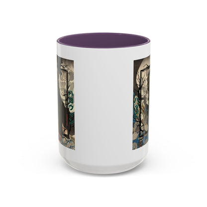 Yōkai Happy Halloween White Accent Mug by CreepyCrafts.boo