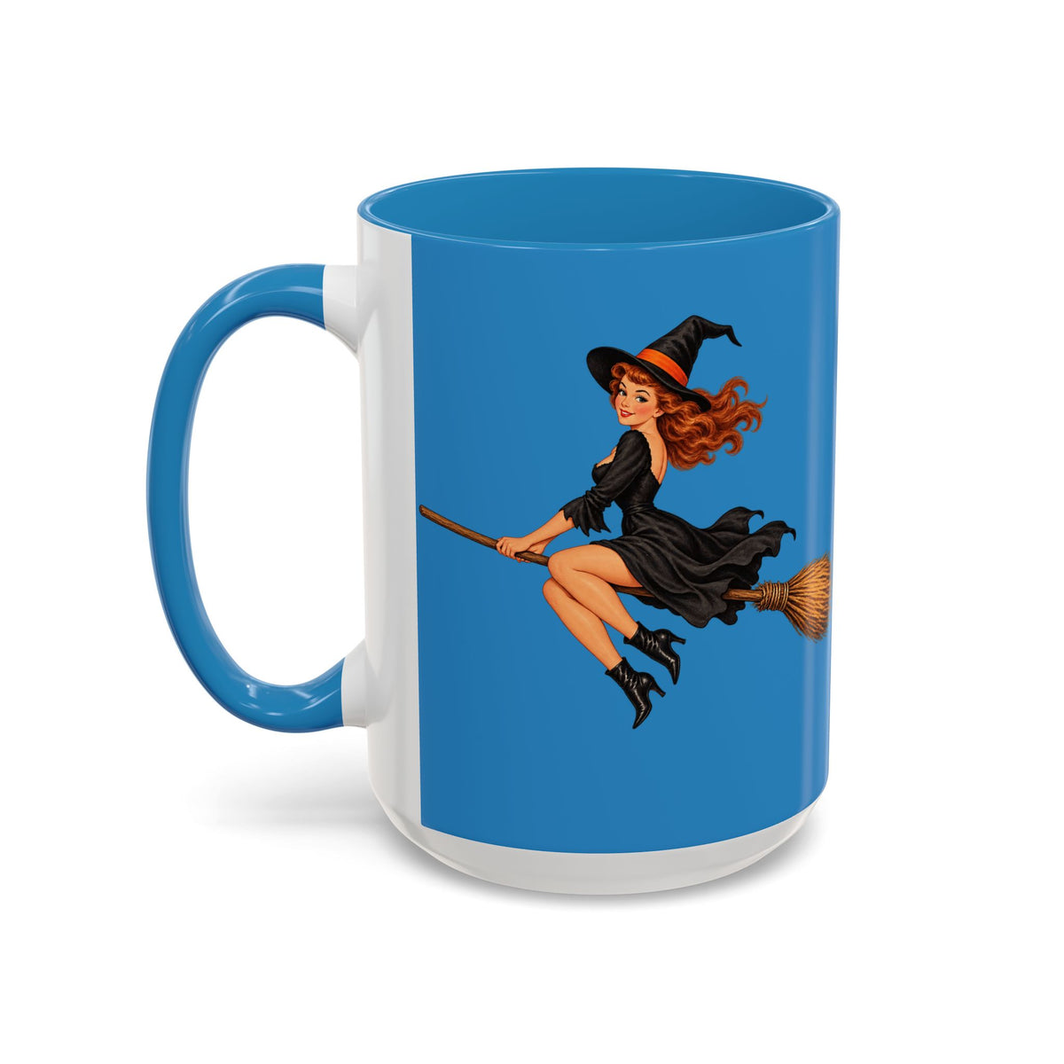 Hazel Hex Blue Accent Mug by CreepyCrafts.boo