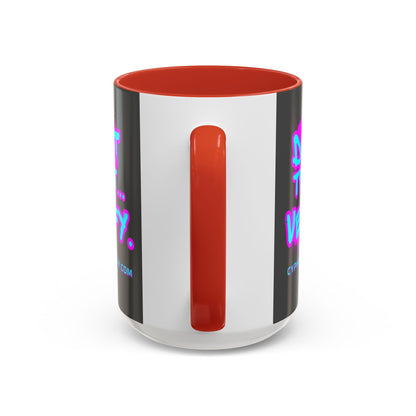 Don't Trust...Verify. Grey Accent Mug by cypherpunkgear.com