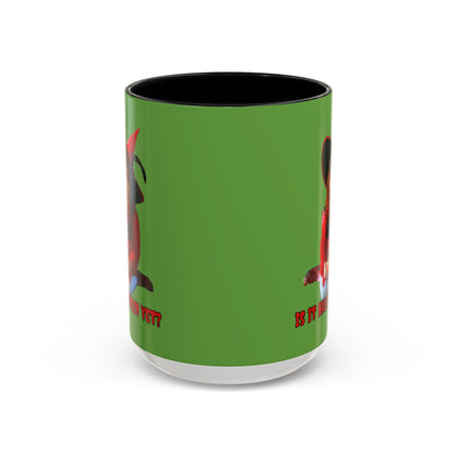 Is it Halloween yet? Green Accent Mug by CreepyCrafts.boo