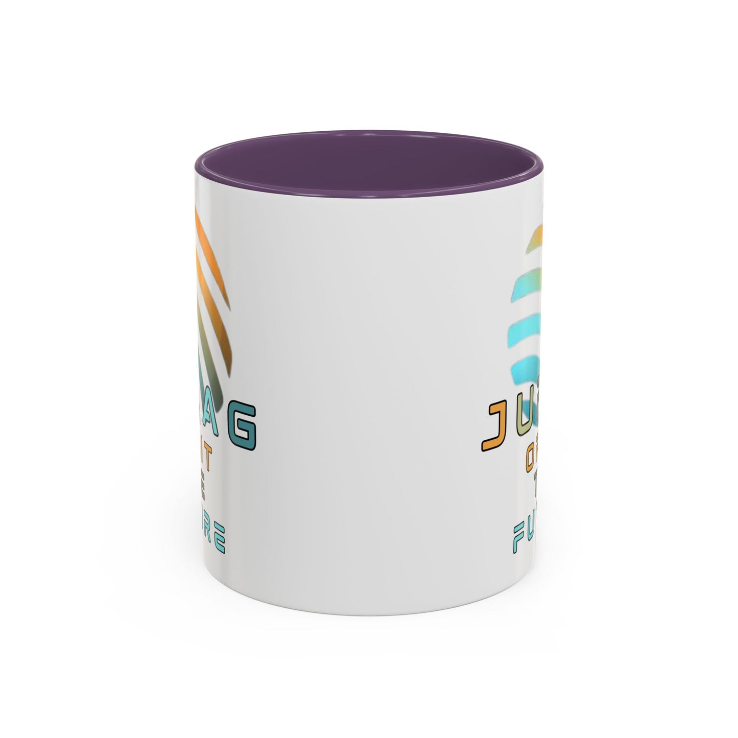 Jupiter (JUP) Orbit the Future White Accent Mug by cypherpunkgear.com