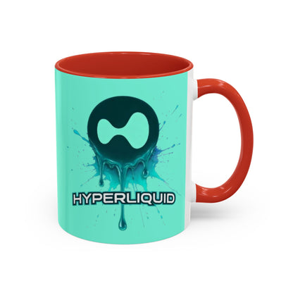 HYPE Drip Light Hyperliquid Accent Mug by cypherpunkgear.com
