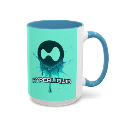HYPE Drip Light Hyperliquid Accent Mug by cypherpunkgear.com
