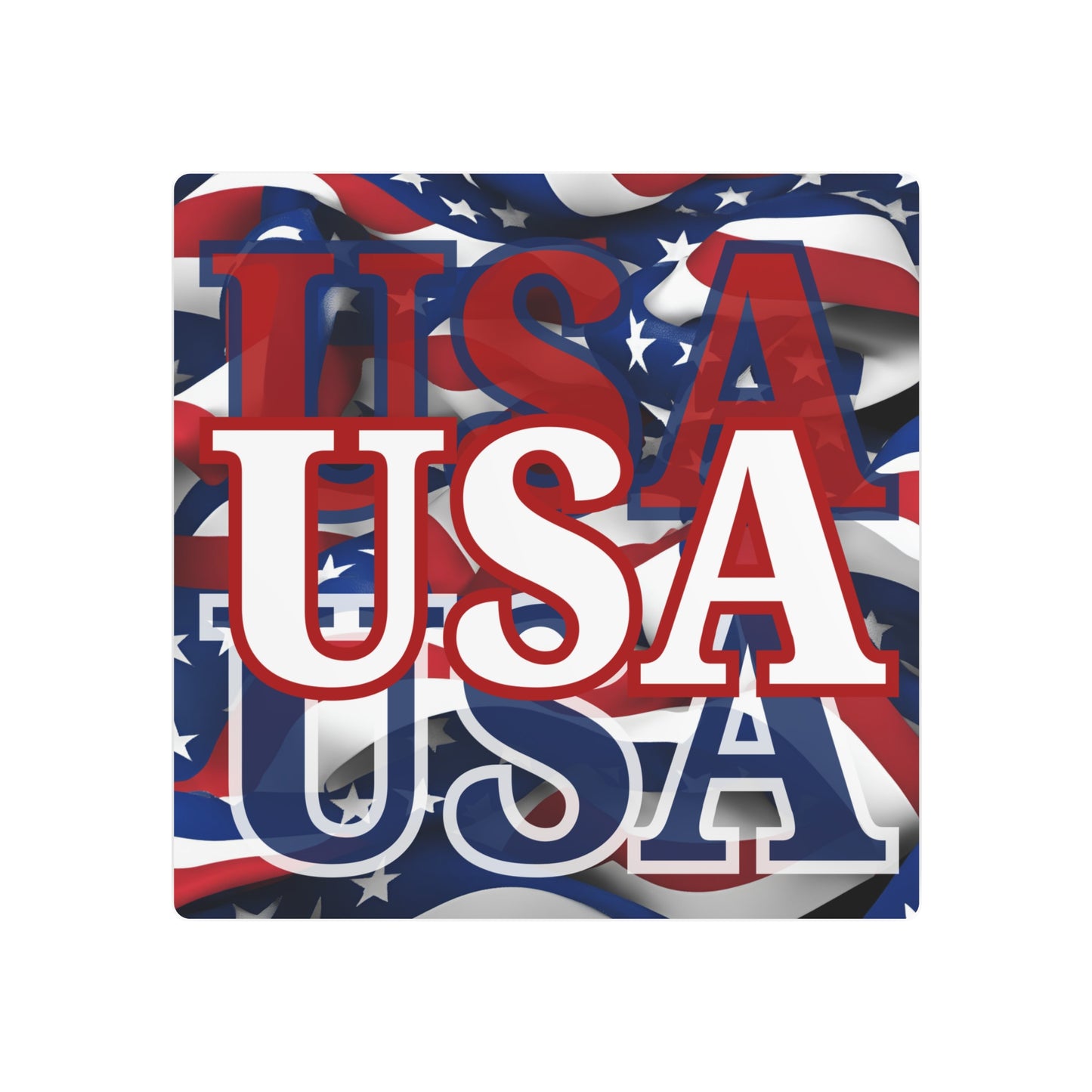 USA! USA! USA White Center Metal Art Sign by cypherpunkgear