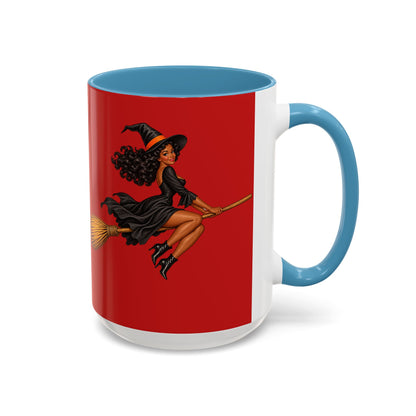 Velvet Vex Red Accent Mug by CreepyCrafts.boo