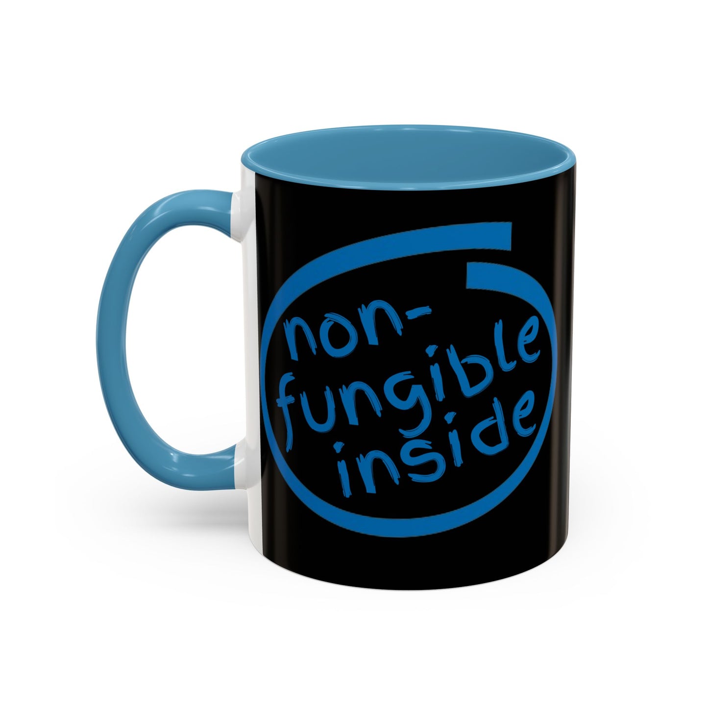 Non-Fungible Inside Black Accent Mug by cypherpunkgear.com