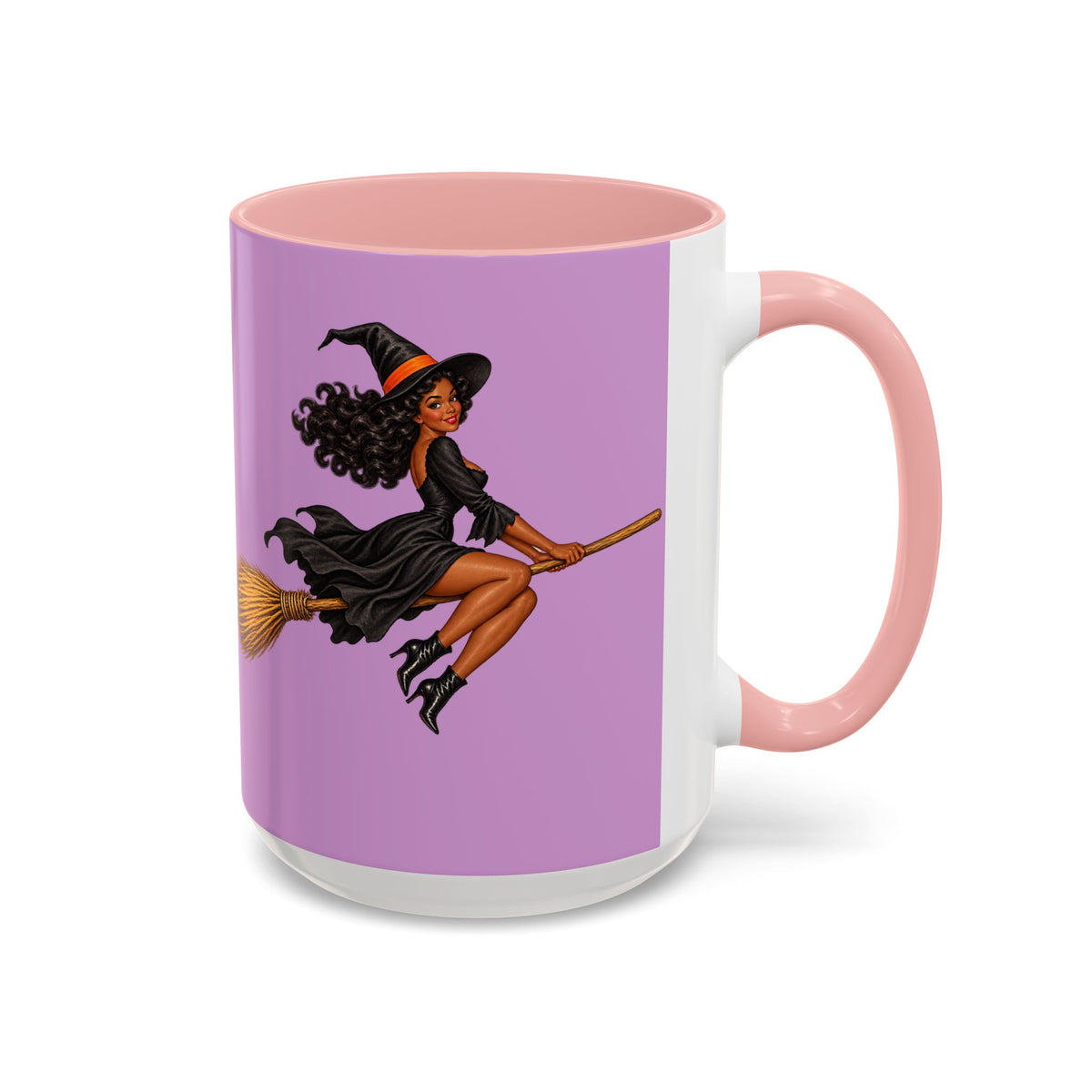 Velvet Vex Pink Accent Mug by CreepyCrafts.boo