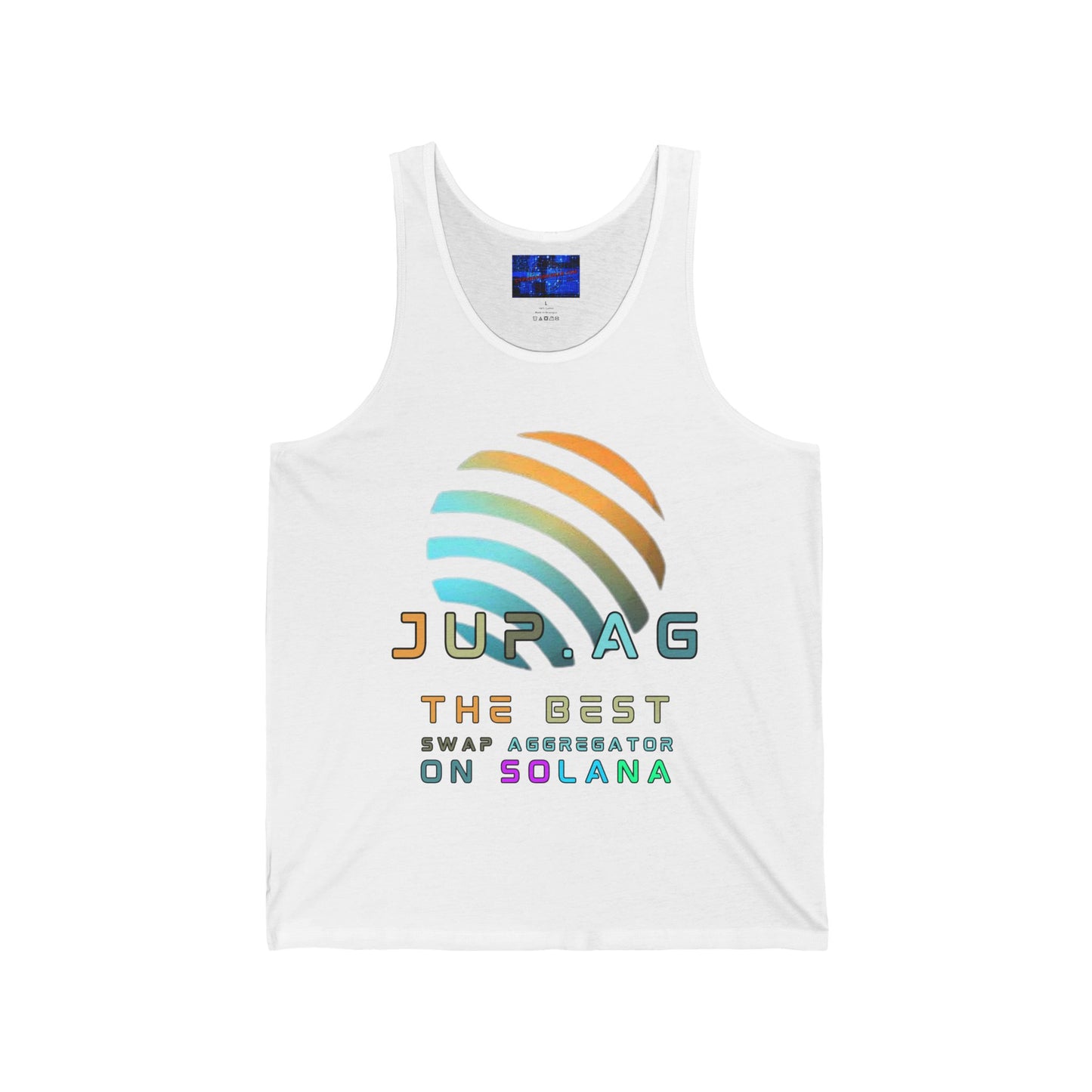 Jupiter (JUP) the best aggregator on Solana Unisex Jersey Tank Top by cypherpunkgear.com
