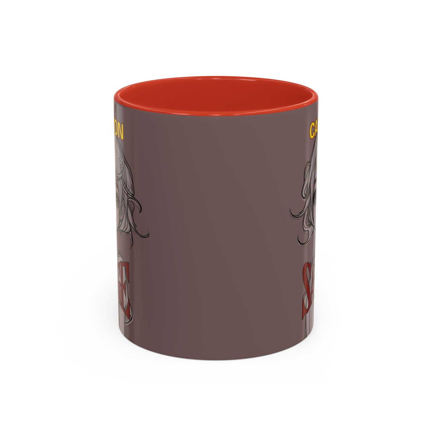 Caution, Savage Grey Accent Mug by cypherpunkgear.com