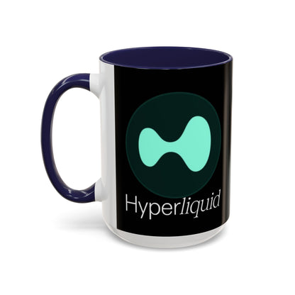 Hyperliquid White font Black Accent Mug by cypherpunkgear.com