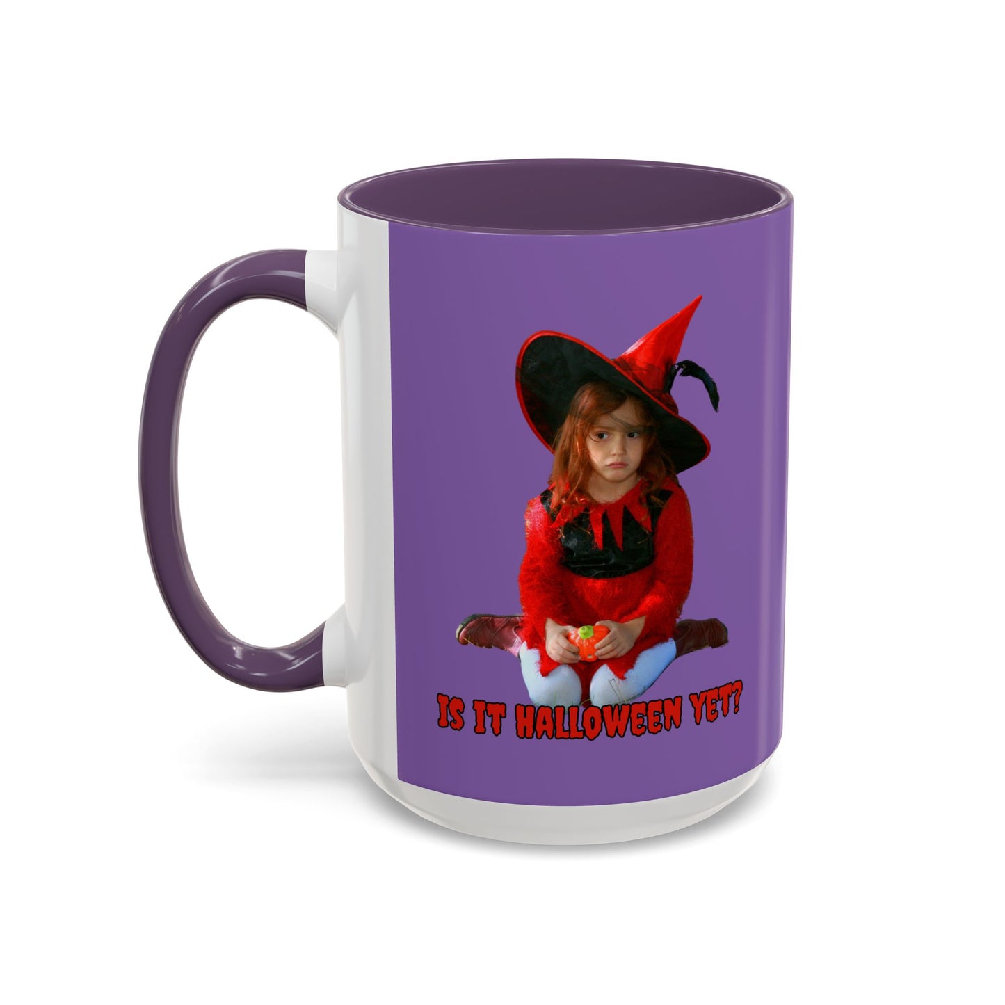 Is it Halloween yet? Light Purple Accent Mug by CreepyCrafts.boo