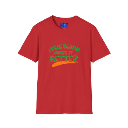 Uisce Beatha makes it better Green font Light colors Unisex T-Shirt by cypherpunkgear.com