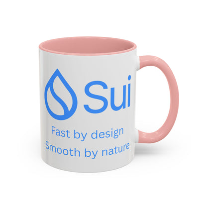 SUI White Accent Mug by cypherpunkgear.com
